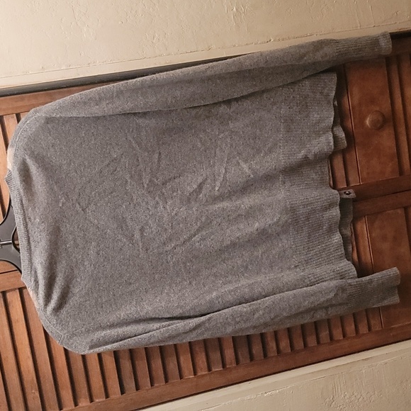 Apt 9 Gray Argyle Cashmere Cardigan Sweater Women's Large - Picture 5 of 5